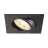 SLV New Tria 68 Spot Aluminium Schwarz Quadrat | Ausschnitt 68mm - Geeignet für 1x GU10 