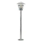 Nordlux Vejers Sockellampe Verzinkter Stahl und Glas Grau | IP54 - Geeignet für E27