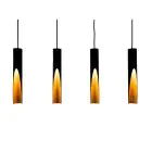 Eglo Pendelleuchte Barbotto Stahl Schwarz, Gold 18W 1380lm - 830 Warmweiß | Geeignet für GU10